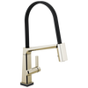 Single Handle Exposed Hose Kitchen Faucet with Touch2O Technology