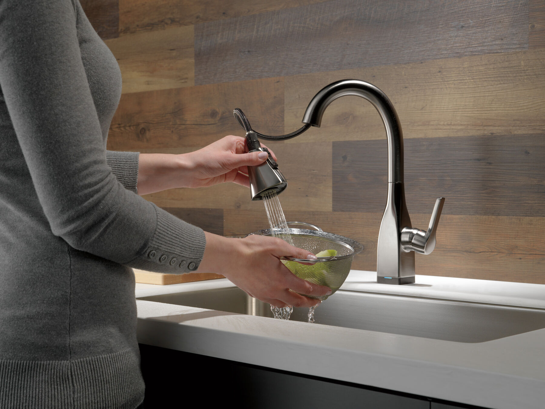 Single Handle Pull-Down Bar/Prep Faucet with Touch
