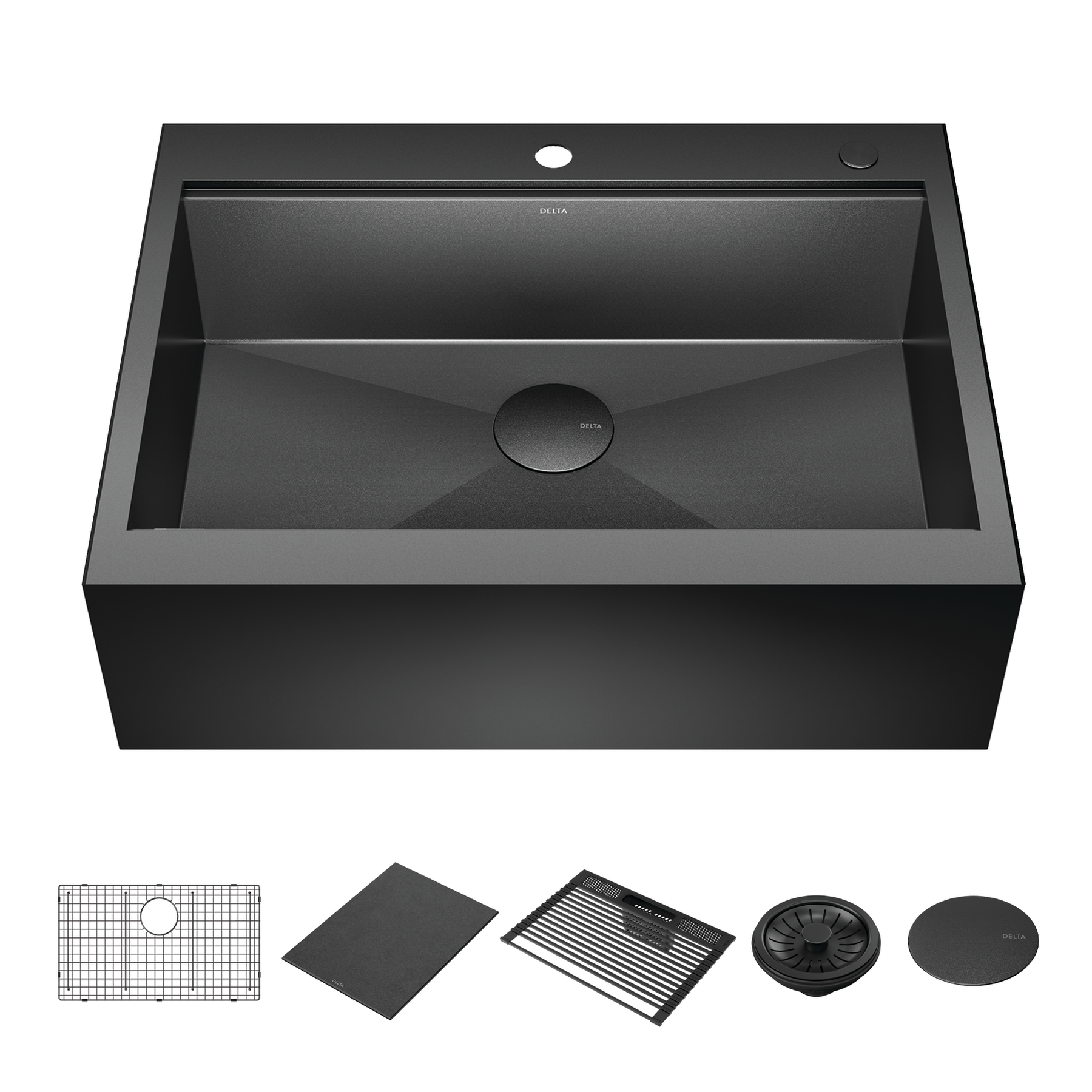 30&rdquo; Retrofit Farmhouse Apron Front 16 Gauge Workstation Kitchen Sink Single Bowl in with WorkFlow&trade; Ledge and&nbsp;Accessories for Top Mount Drop-In Installation