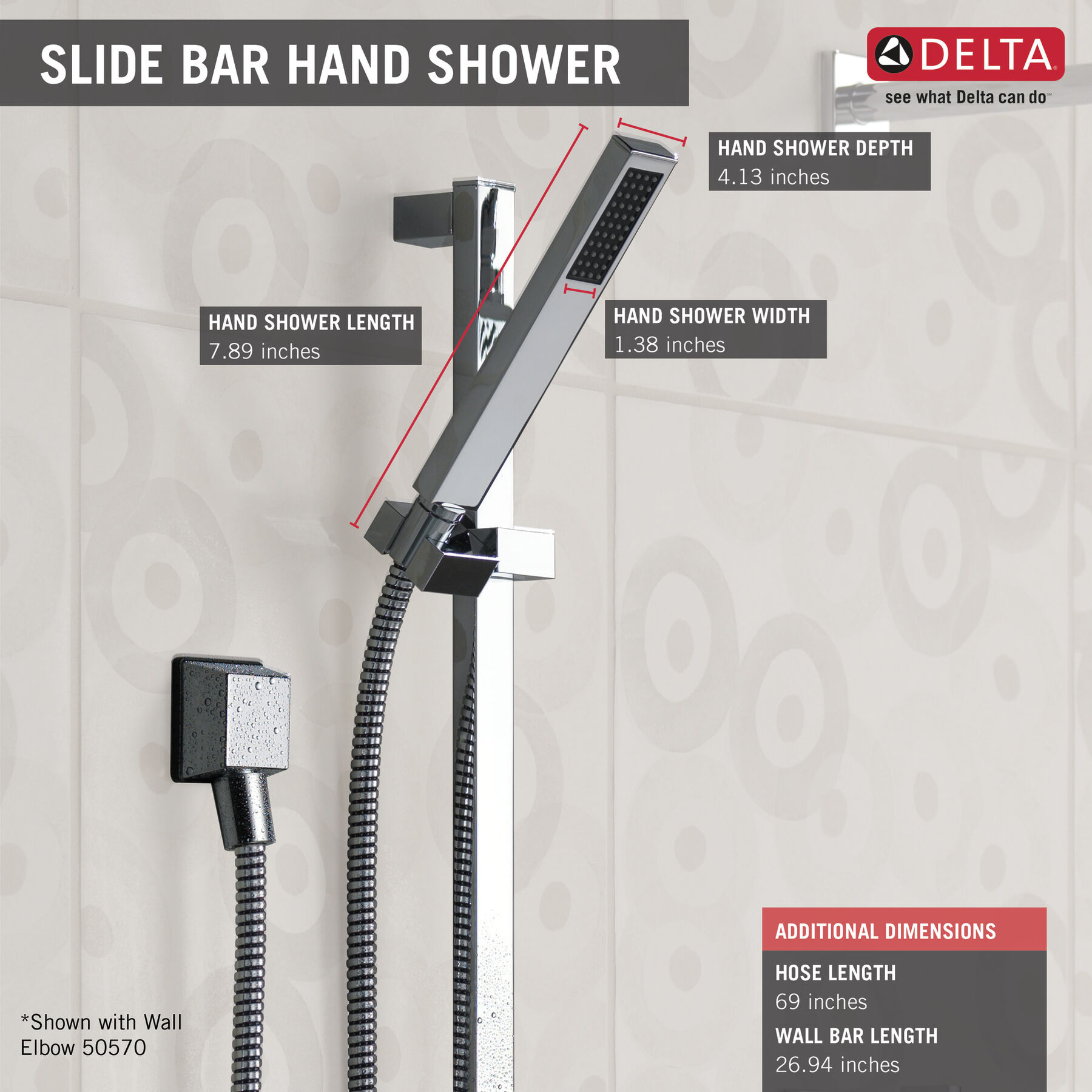 Premium Single-Setting Slide Bar Hand Shower