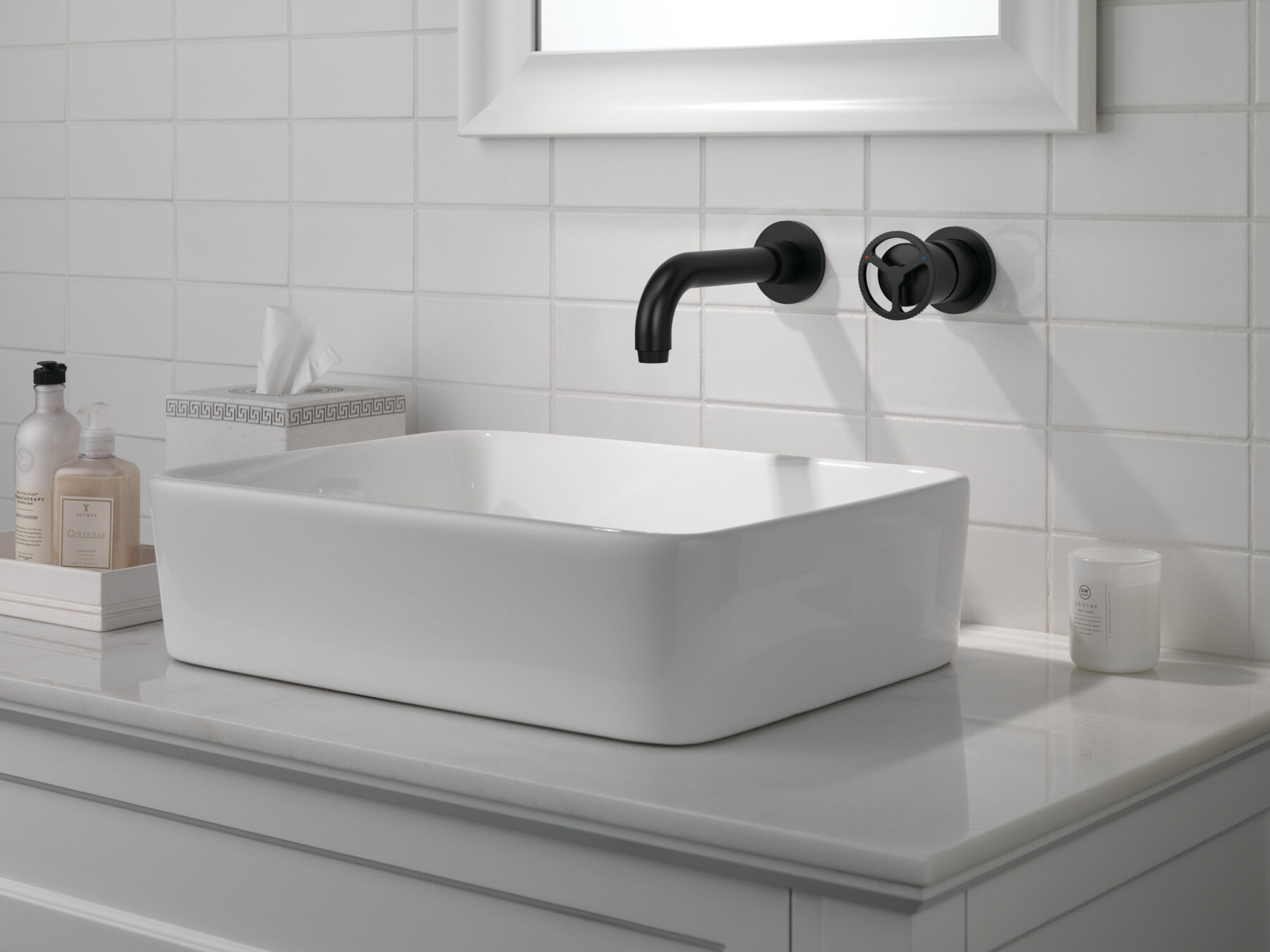Two Handle Wall Mount Bathroom Faucet Trim