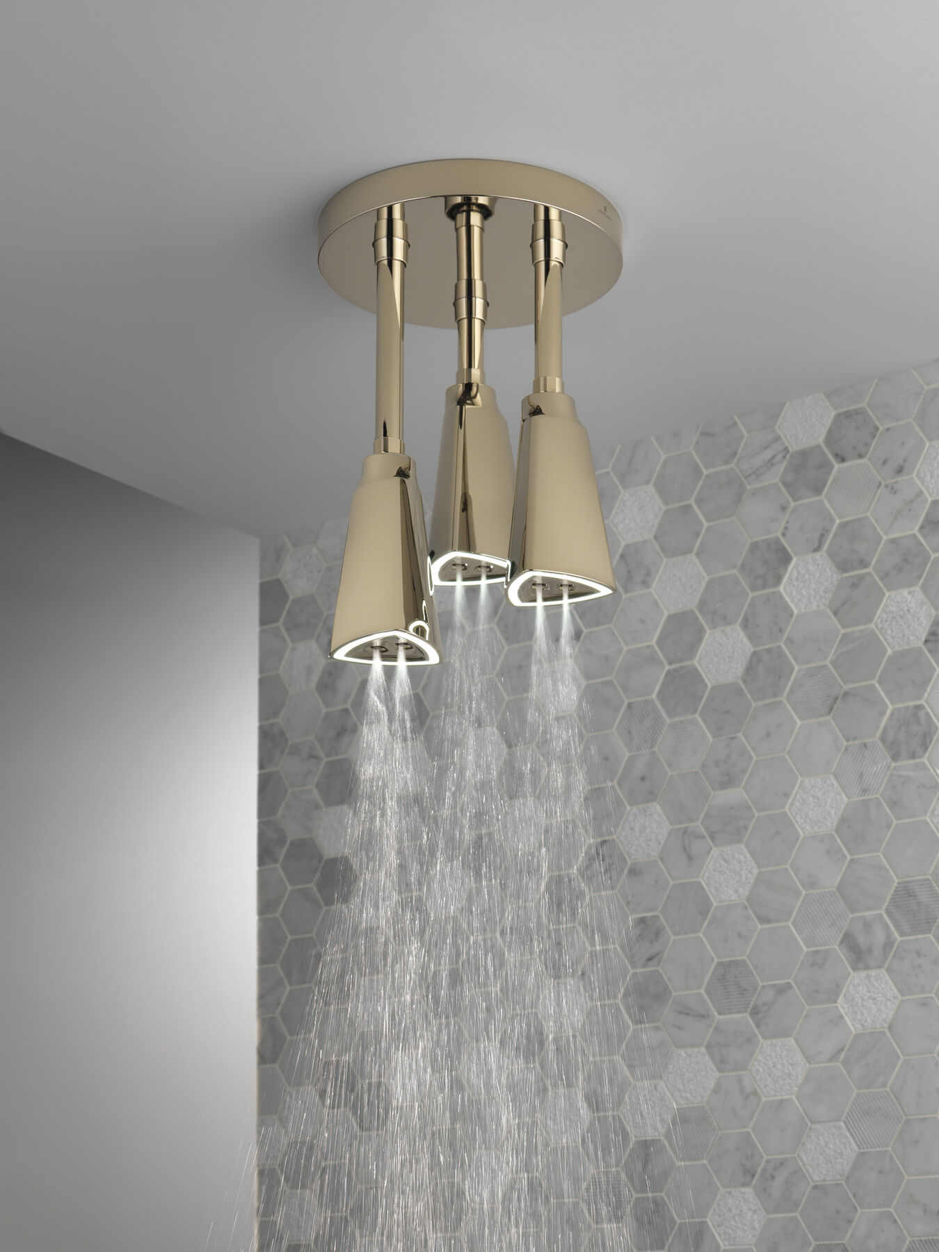 H2Okinetic&reg; Pendant Raincan Shower Head with LED Light