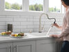 Single Handle Pull-Down Touch<sub>2</sub>O&reg; Technology Kitchen Faucet with Touchless Technology and Soap Dispenser