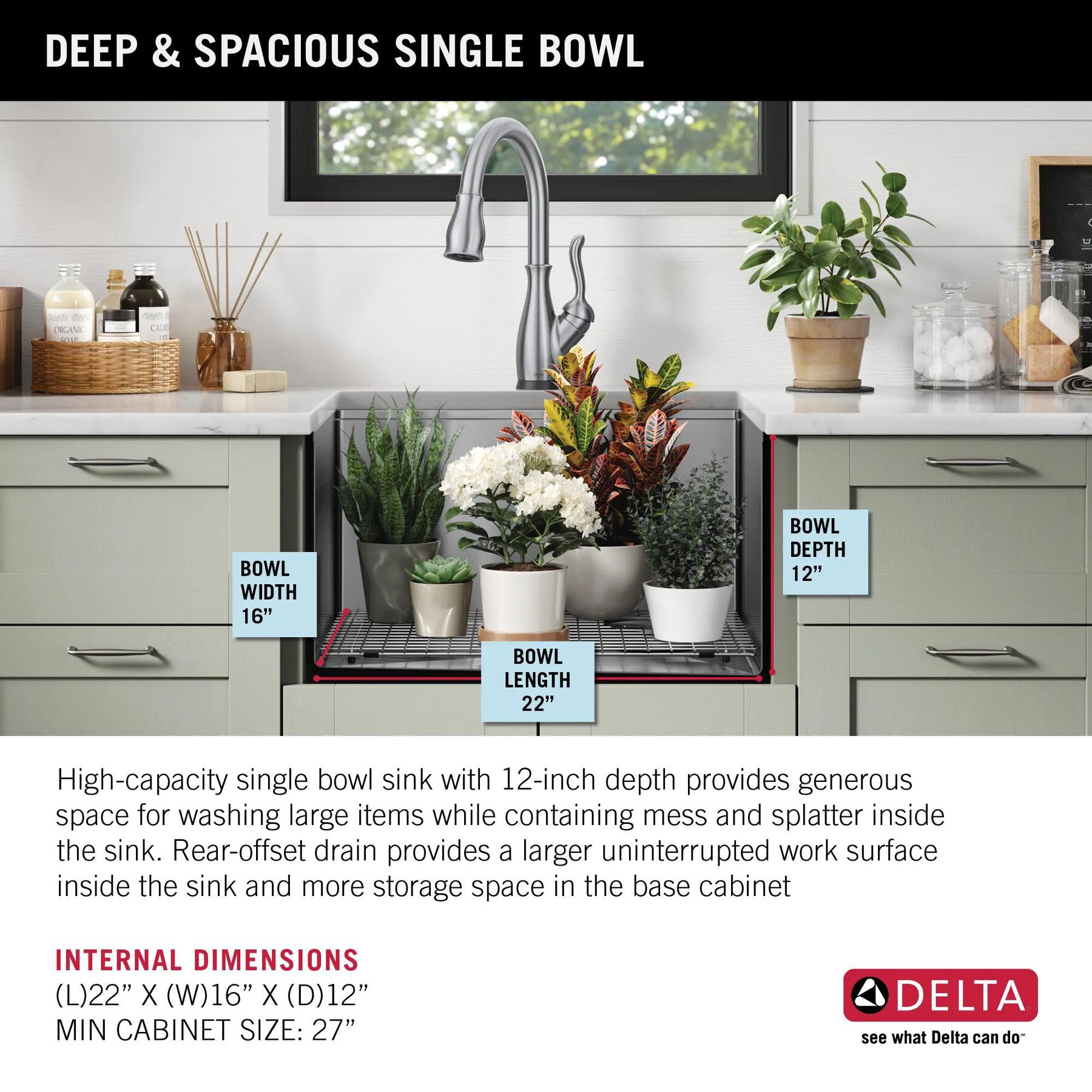 24&rdquo; Workstation Undermount Single Bowl 16 Gauge Stainless Steel&nbsp;Laundry&nbsp;Utility&nbsp;Kitchen Sink with&nbsp;WorkFlow&trade; Ledge and Accessories