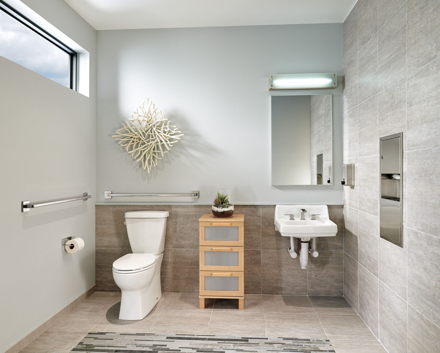 36" Angular Modern Decorative ADA Grab Bar