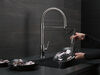 Single Handle Pull-Down Kitchen Faucet With Spring Spout