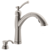 Single Handle Pull-Out Kitchen Faucet with Soap Dispenser