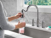 Two Handle Pull-Down Bridge Kitchen Faucet