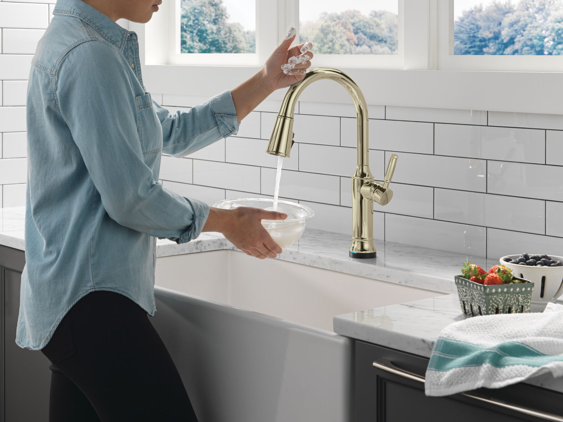 Touch<sub>2</sub>O&reg; Technology Kitchen Faucet with Touchless Technology
