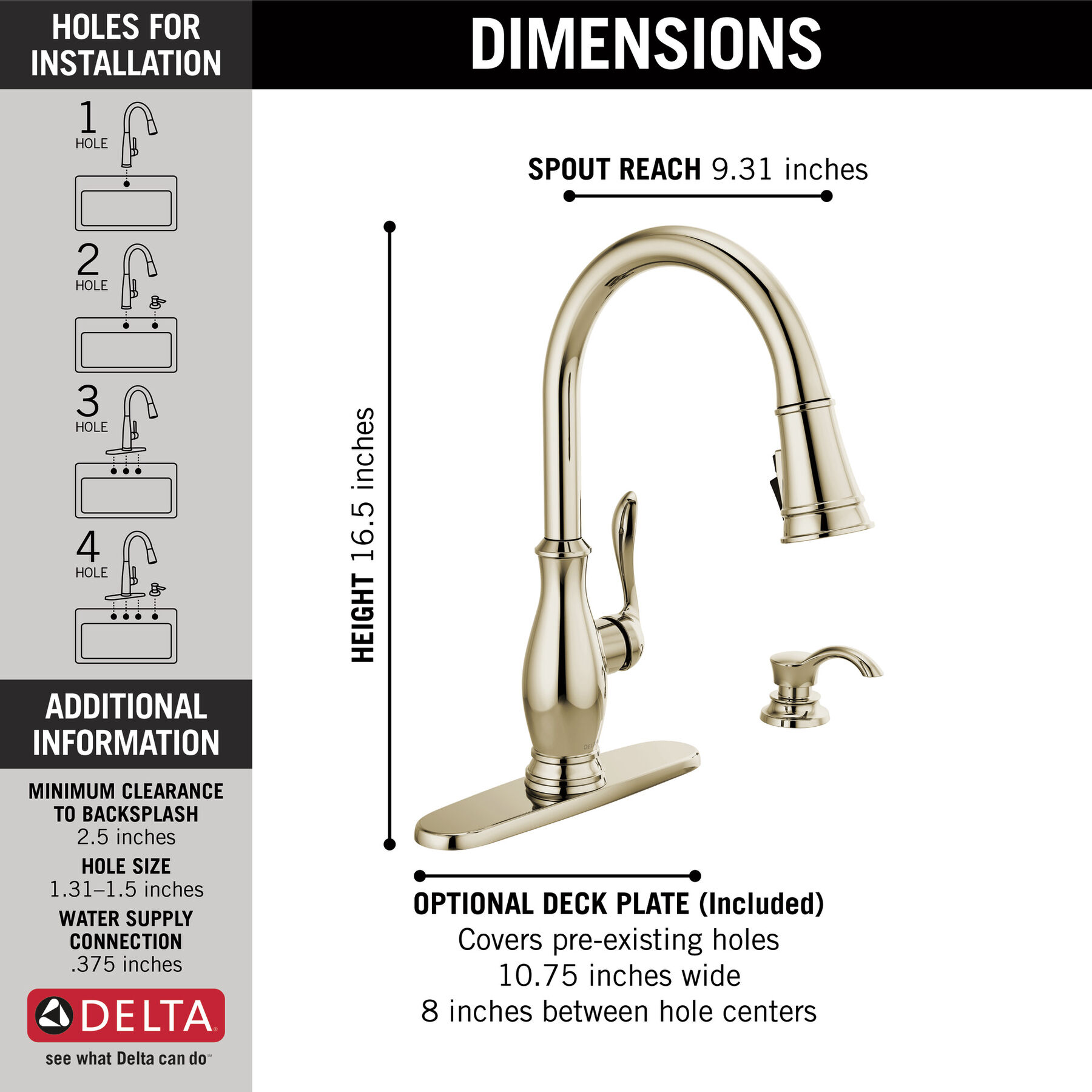 Single Handle Pull-Down Kitchen Faucet with Soap Dispenser and ShieldSpray