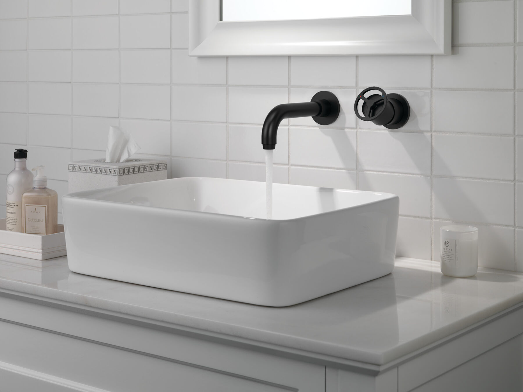 Two Handle Wall Mount Bathroom Faucet Trim