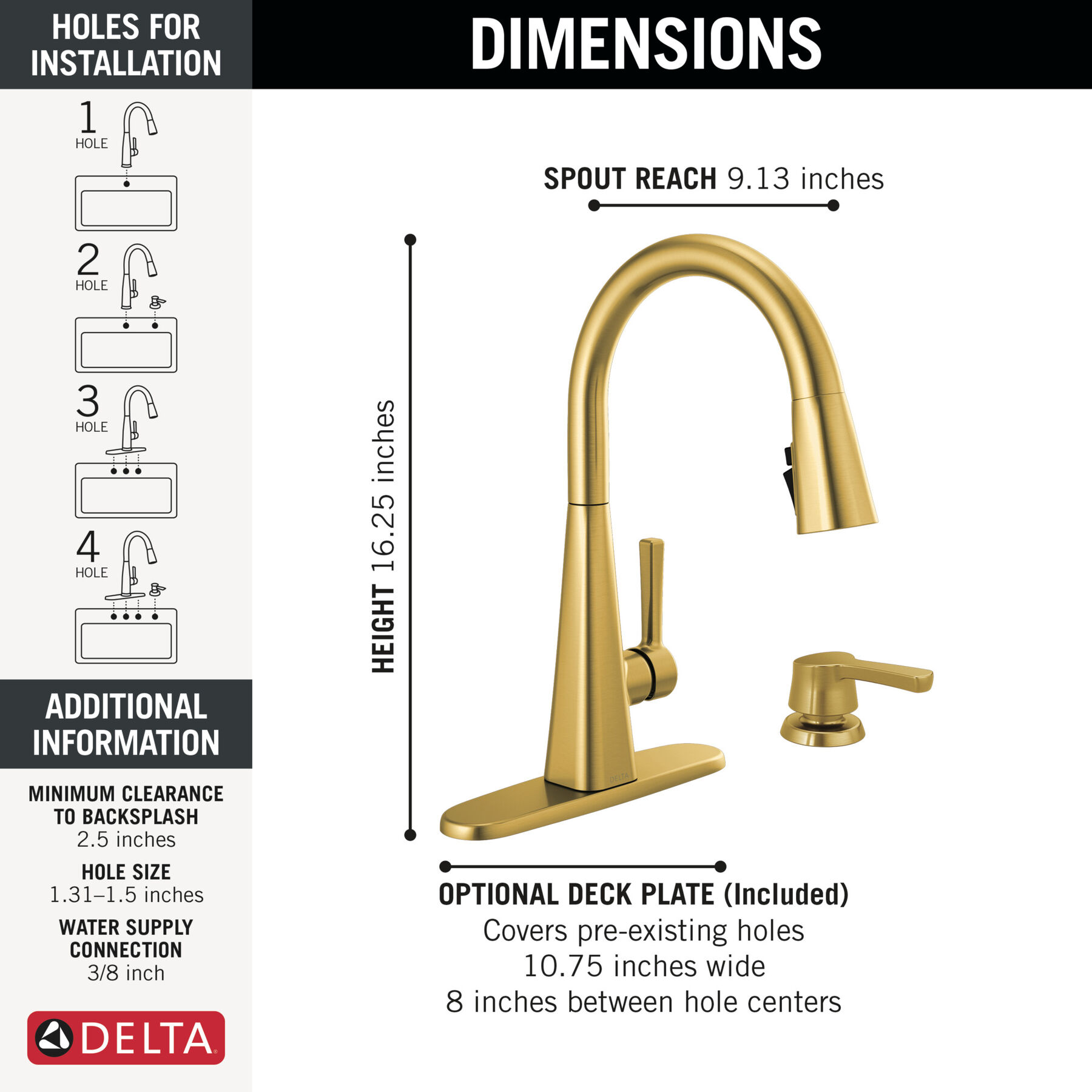 Pull-Down Kitchen Faucet with Soap Dispenser Bundle
