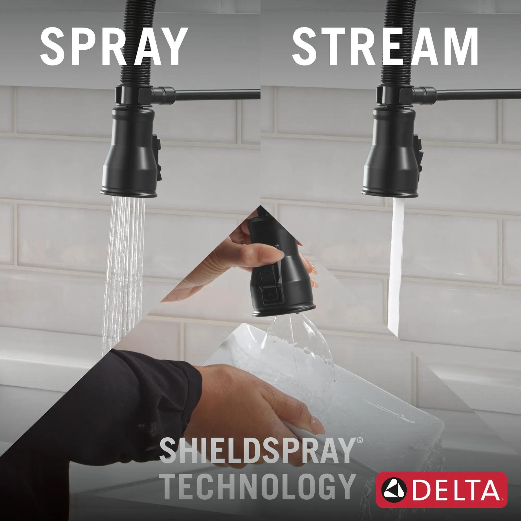 Single Handle Pull-Down Kitchen Faucet With Spring Spout