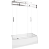 60" x 30" Curved Bathtub Shower Door