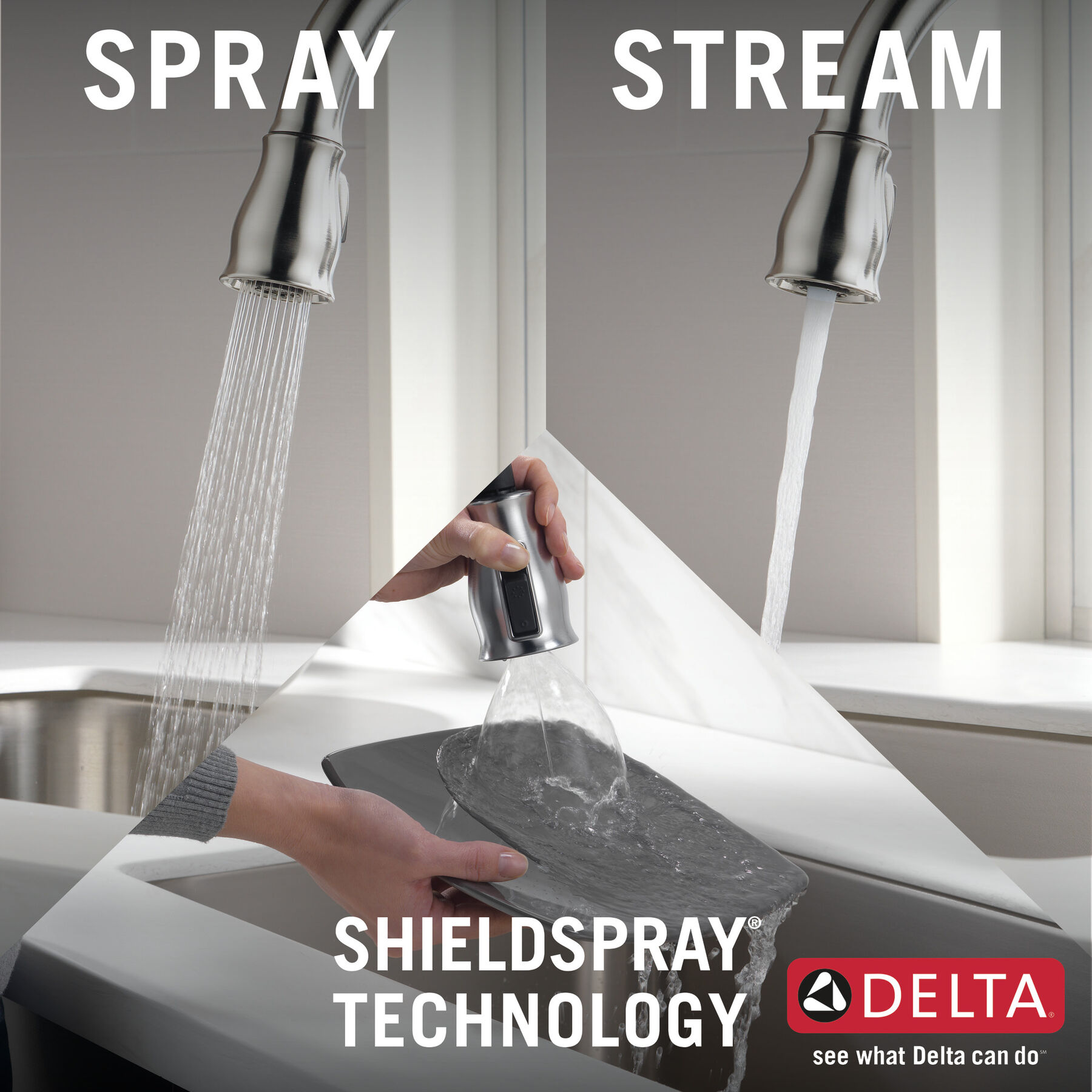 Single Handle Pull-Down Kitchen Faucet with ShieldSpray&reg; Technology