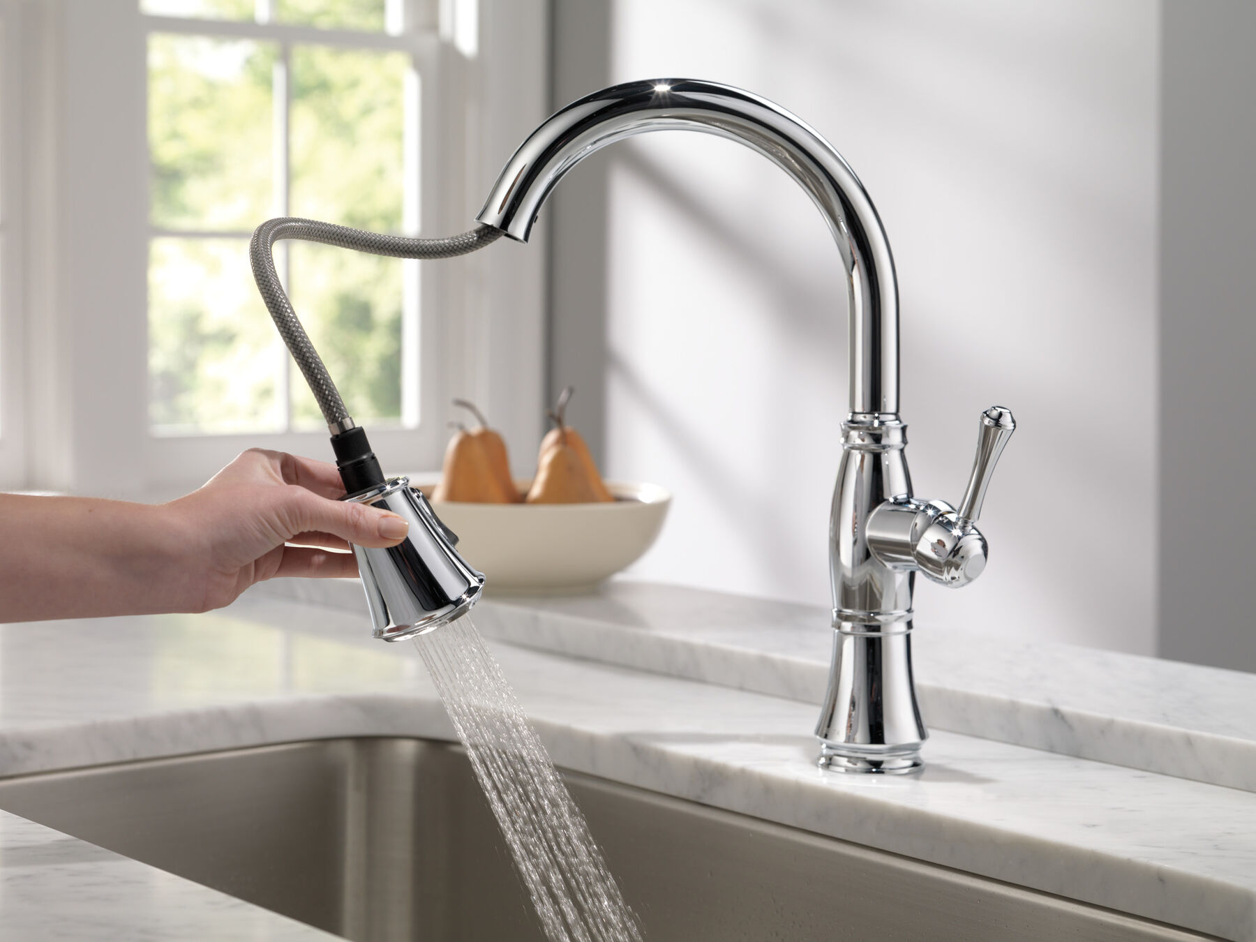 Single Handle Pull-Down Kitchen Faucet with ShieldSpray&reg; Technology