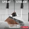 Single Handle Pull-Down Kitchen Faucet with Soap Dispenser and ShieldSpray Technology