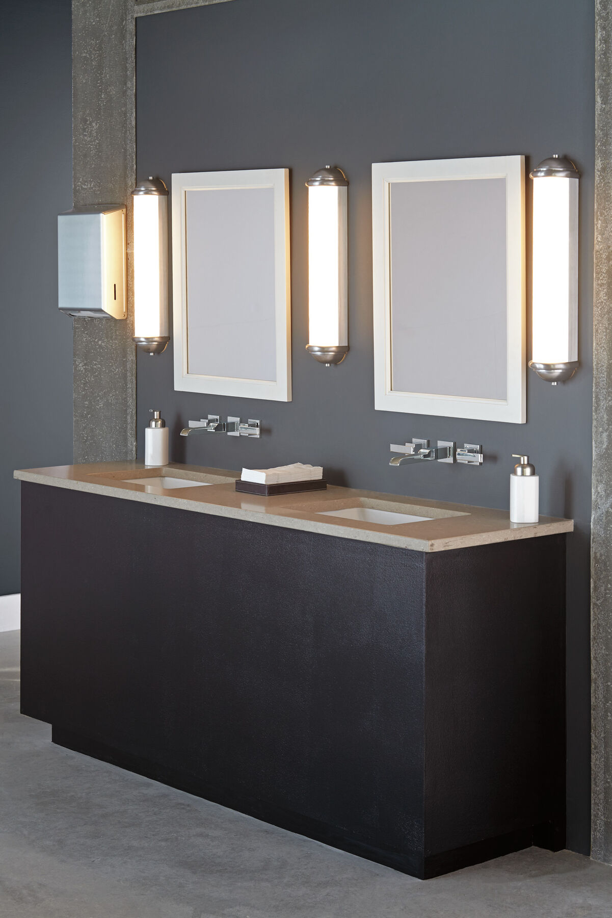 Two Handle Wall Mount Channel Bathroom Faucet Trim