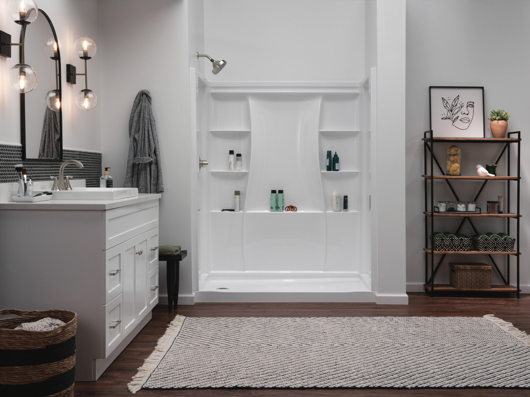 60x32 Alcove Shower Bundle - Left