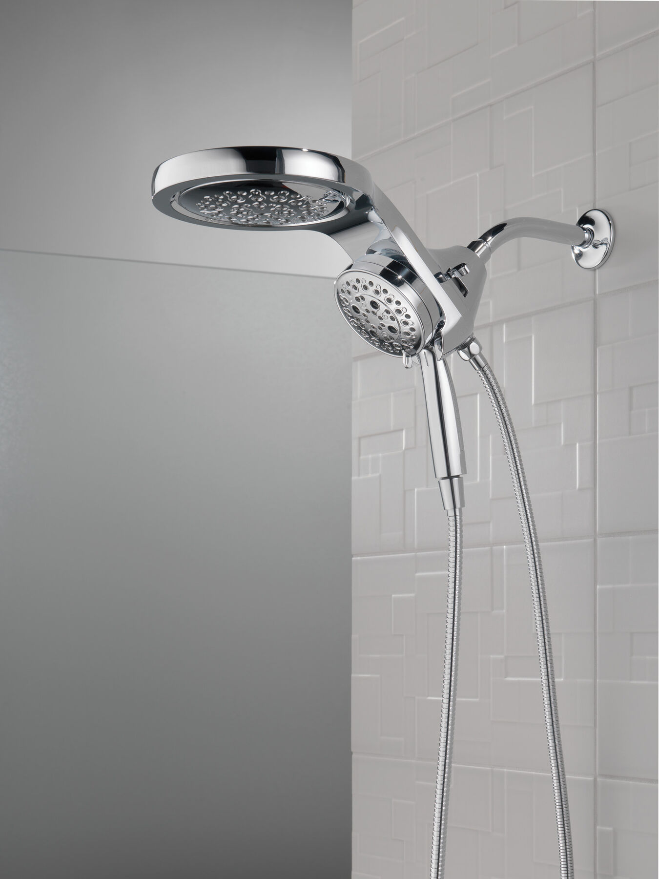 HydroRain&reg; H<sub>2</sub>Okinetic&reg; 5-Setting Two-in-One Shower Head
