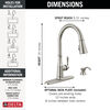 Single Handle Pull-Down Kitchen Faucet with Soap Dispenser and ShieldSpray Technology