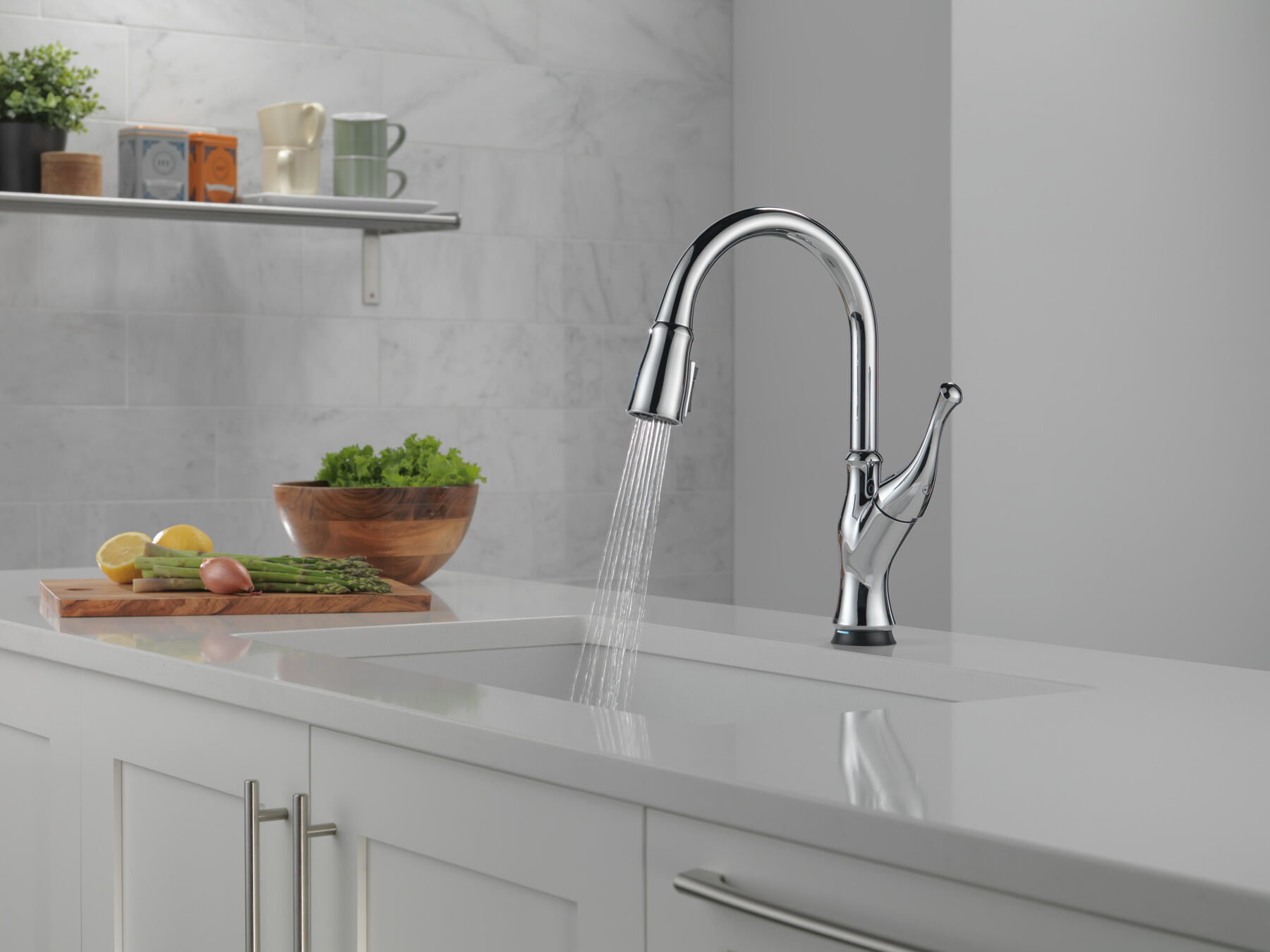 Single-Handle Pull-Down Kitchen Faucet with Touch<sub>2</sub>O&reg; Technology Technology