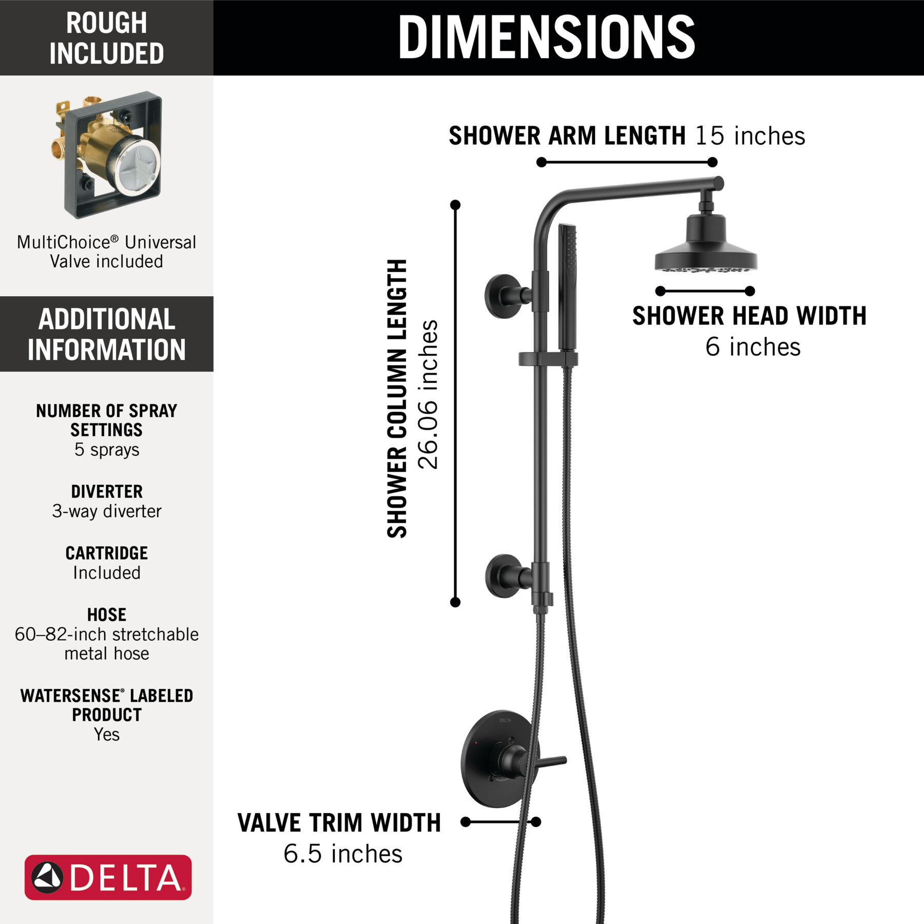 Shower Column Bundle - Round
