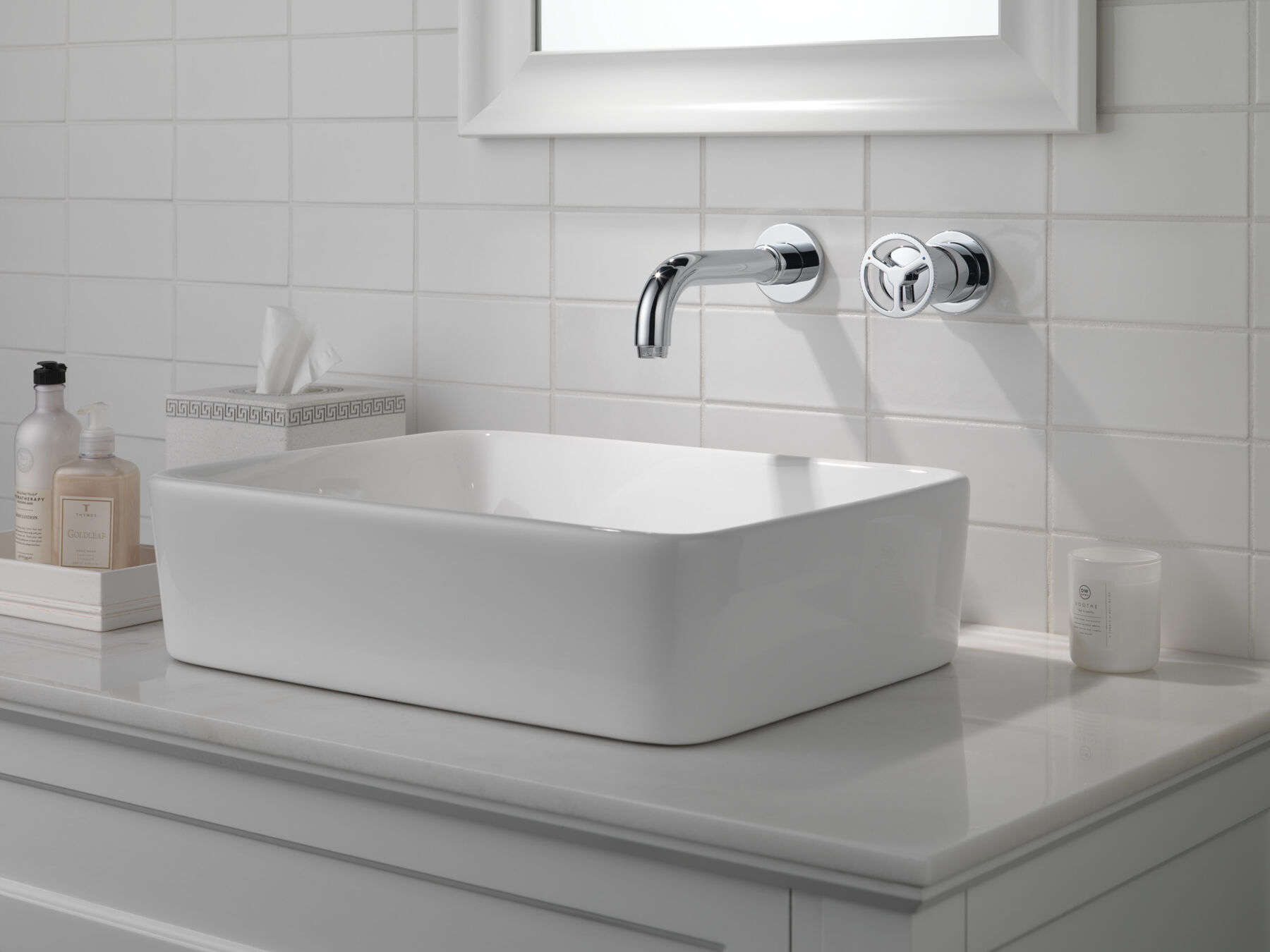 Two Handle Wall Mount Bathroom Faucet Trim