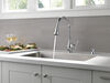 Single Handle Pull-Down Kitchen Faucet with Soap Dispenser and ShieldSpray