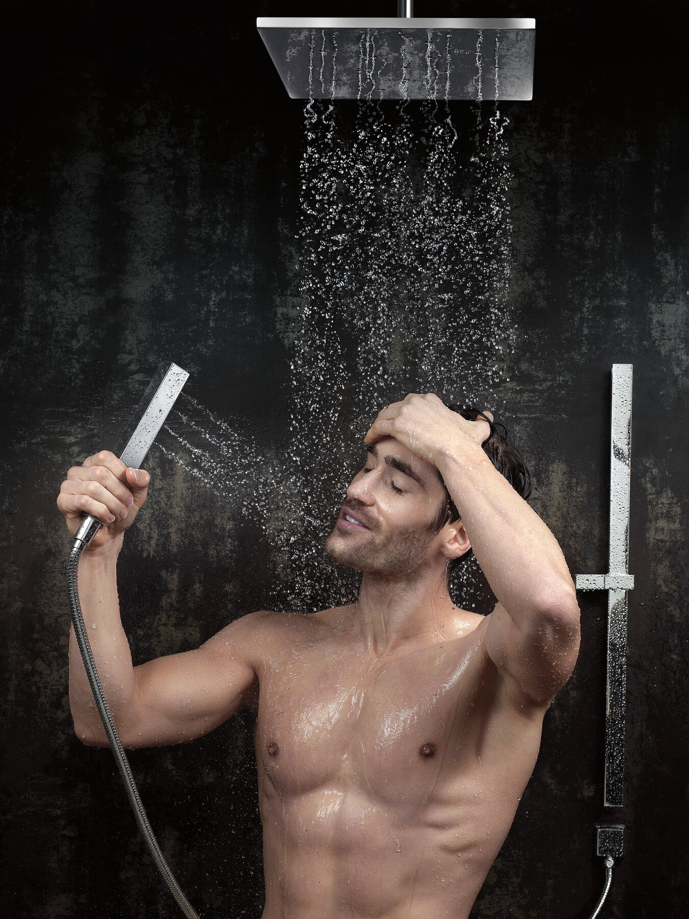 H<sub>2</sub>Okinetic&reg; Single-Setting Slide Bar Hand Shower