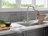 Single Handle Pull-Down Kitchen Faucet with Soap Dispenser and ShieldSpray Technology
