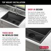 30&rdquo; Drop-In Top Mount&nbsp;16 Gauge Workstation Kitchen Sink Single Bowl&nbsp;with WorkFlow&trade; Ledge and Accessories