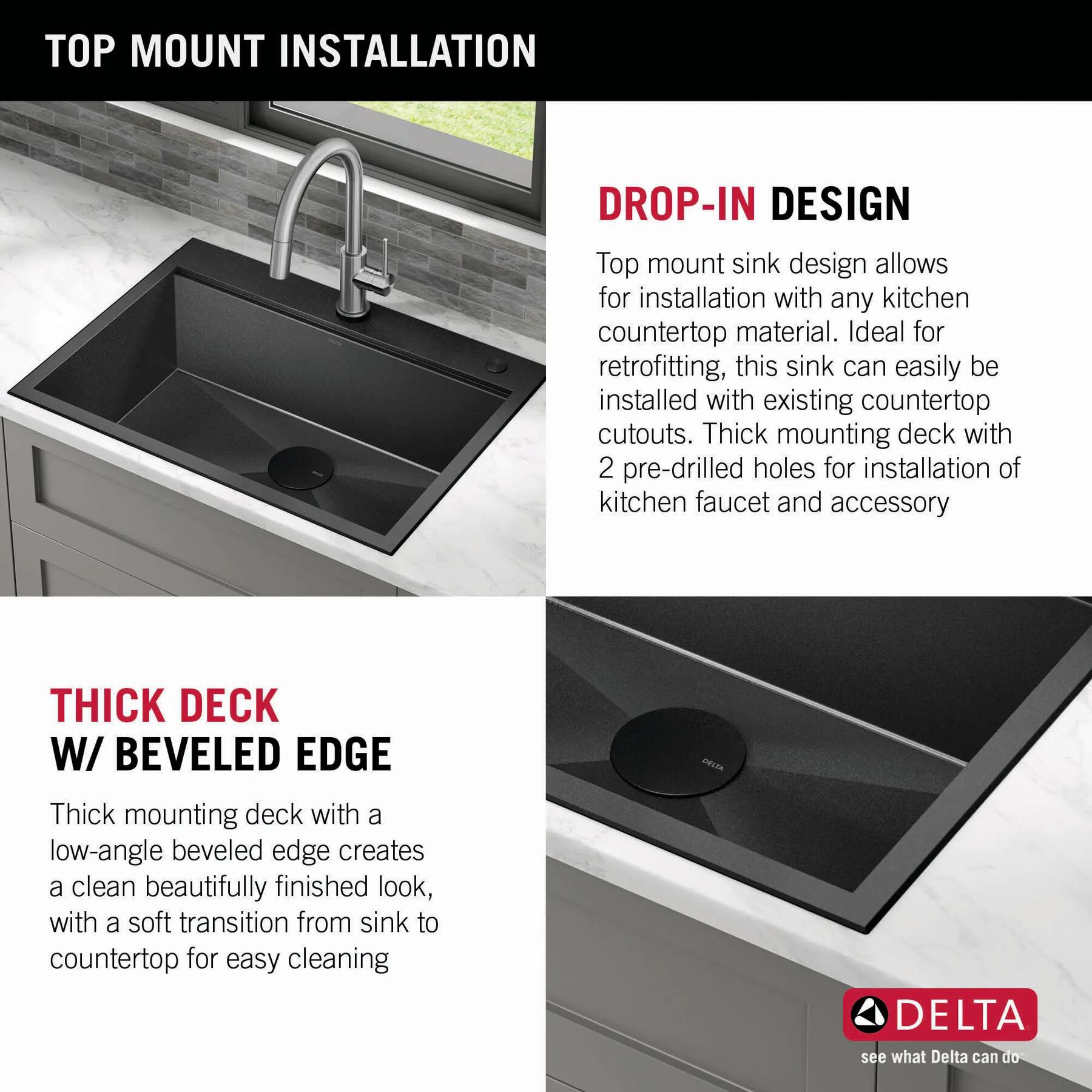 30&rdquo; Drop-In Top Mount&nbsp;16 Gauge Workstation Kitchen Sink Single Bowl&nbsp;with WorkFlow&trade; Ledge and Accessories