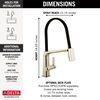 Single Handle Exposed Hose Kitchen Faucet