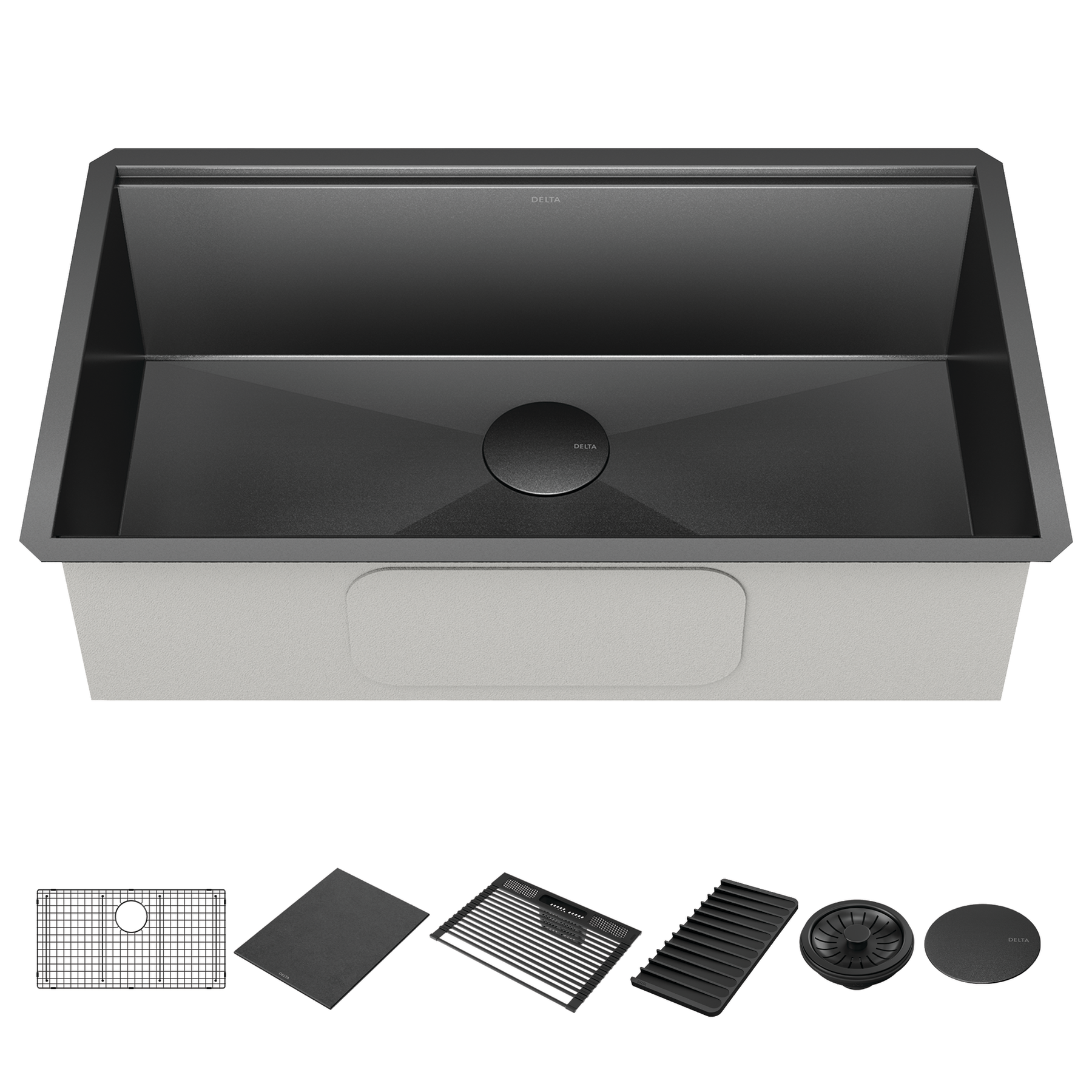 32&rdquo; Undermount 16 Gauge Workstation Kitchen Sink Single with WorkFlow&trade; Ledge and Accessories