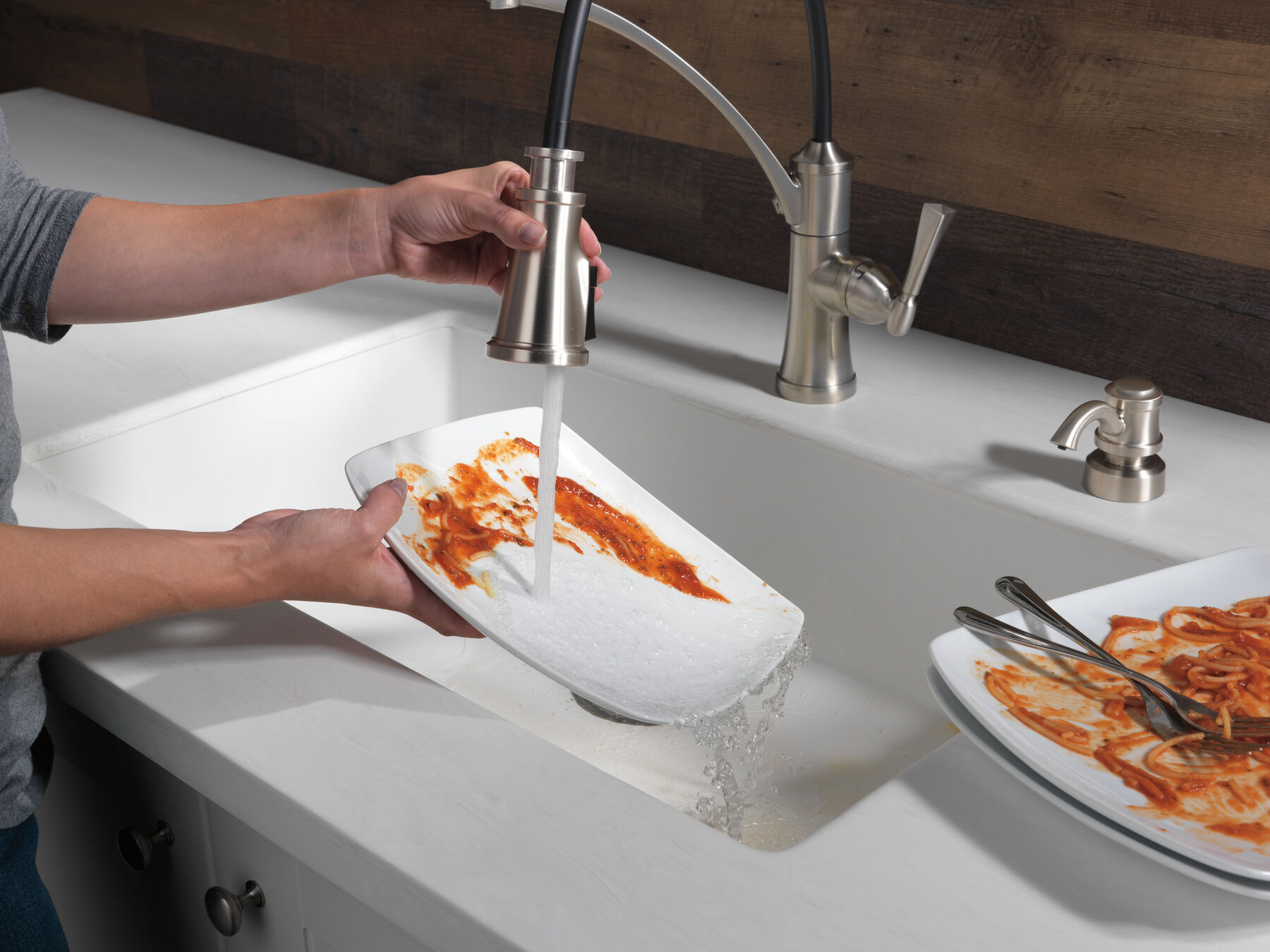 Single Handle Pull-Down Kitchen Faucet with ShieldSpray&reg; Technology