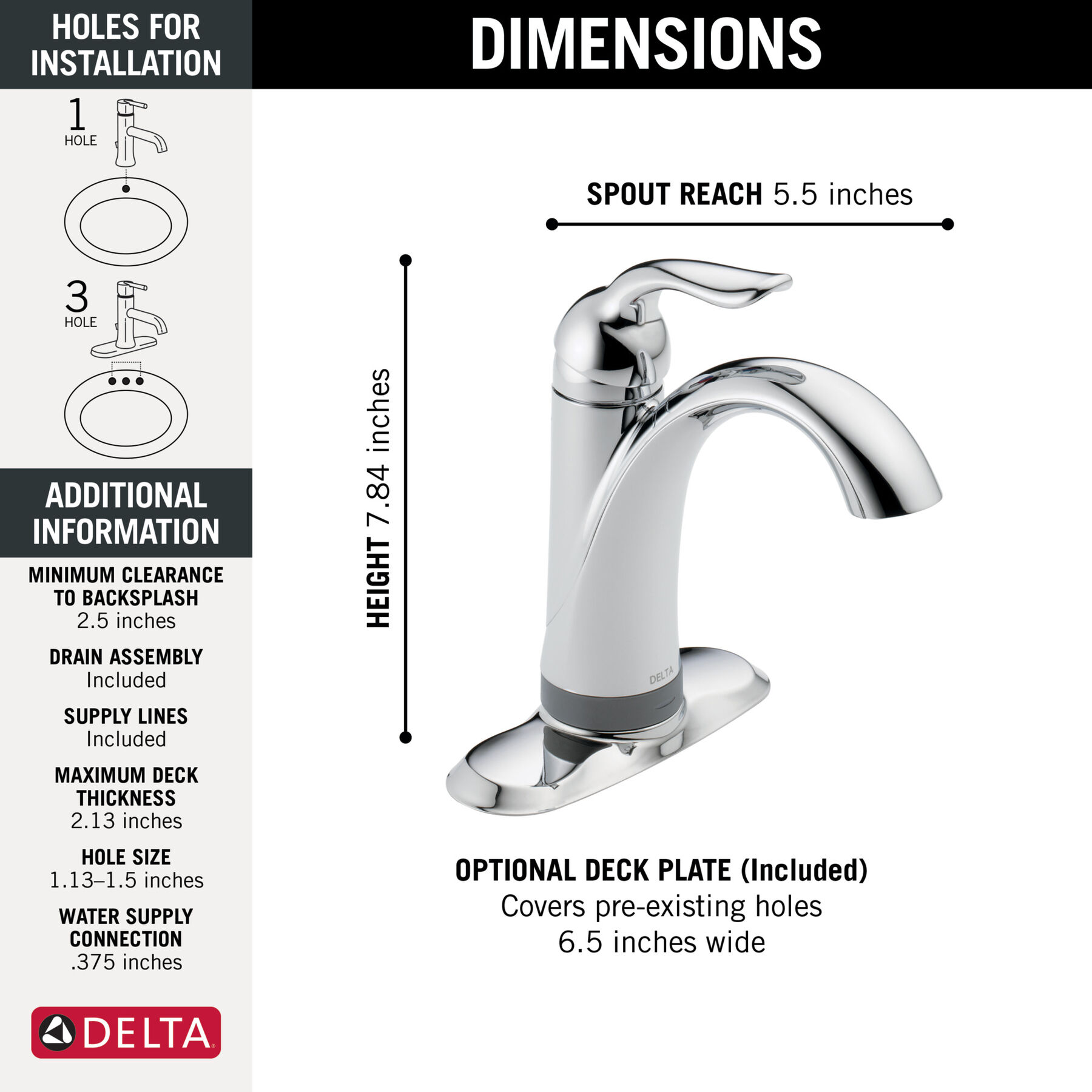 Single Handle Bathroom Faucet with Touch2O.xt&reg; Technology