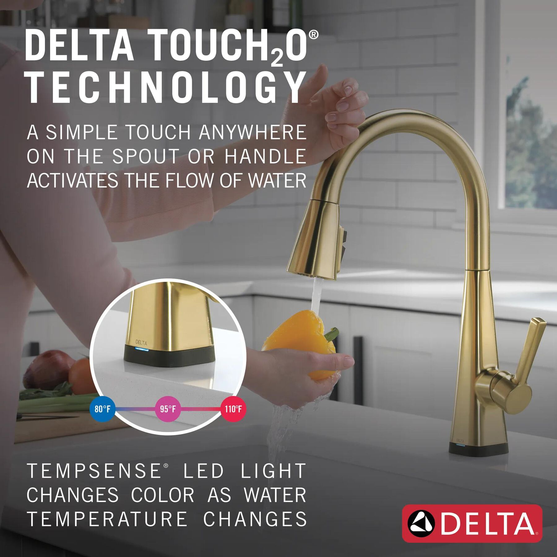 Single-Handle Pull-Down Kitchen Faucet with Touch<sub>2</sub>O&reg; Technology