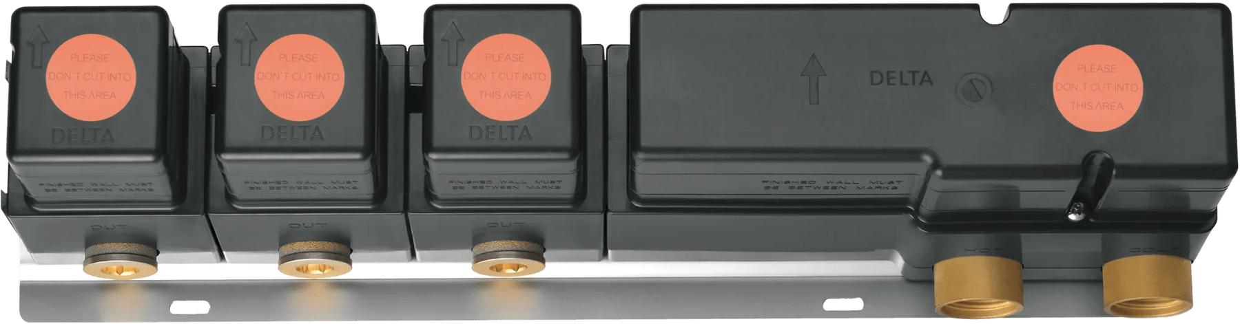 High Flow Push Button Thermostatic Rough - 3 Outlet