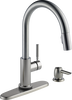 Single Handle Pull-Down Kitchen Faucet with Touch2O&reg; Technology and Soap Dispenser