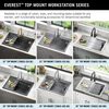 30&rdquo; Granite Composite Workstation Kitchen Sink Drop-In Top Mount Single Bowl with WorkFlow&trade; Ledge and Accessories in Black
