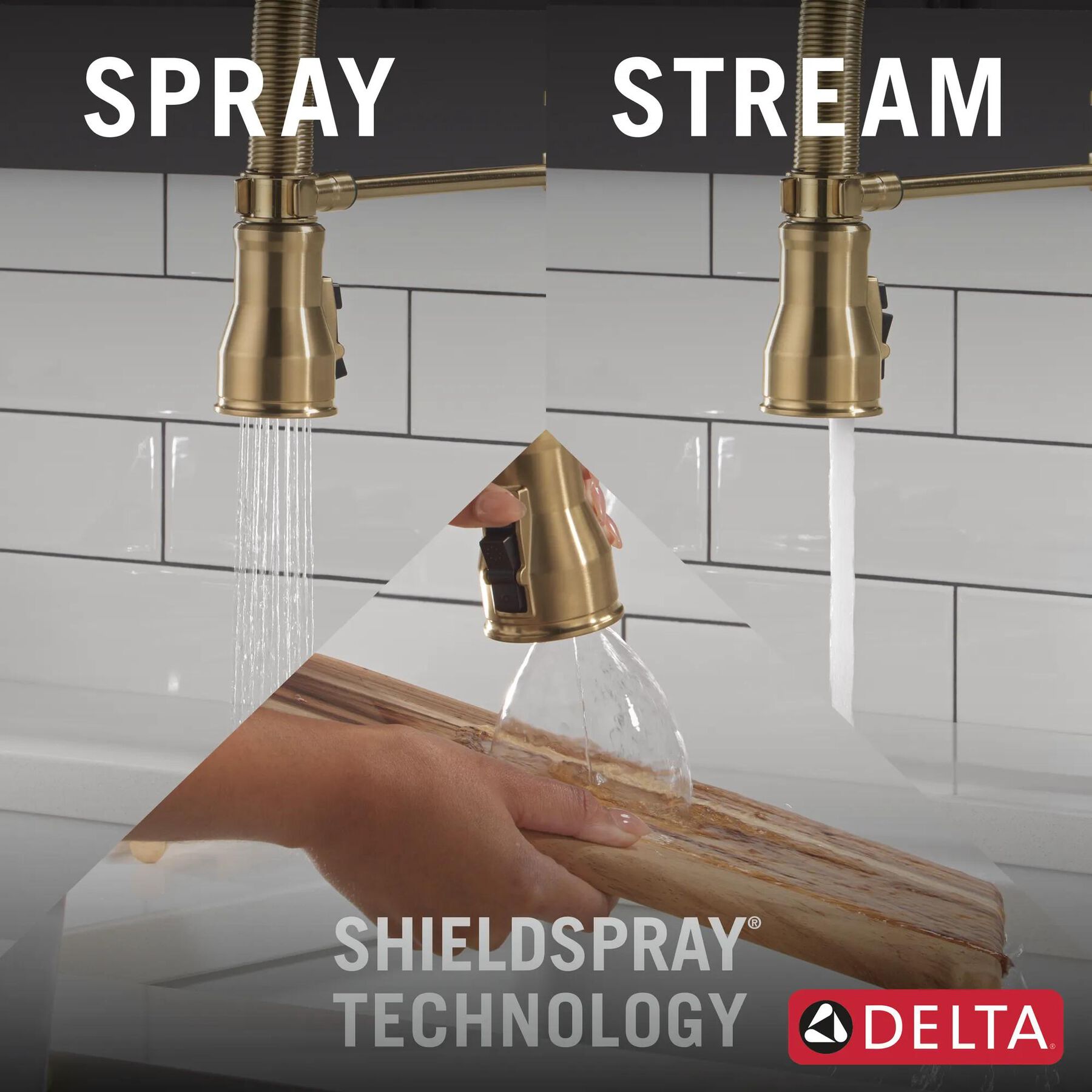 Single Handle Pull-Down Kitchen Faucet With Spring Spout