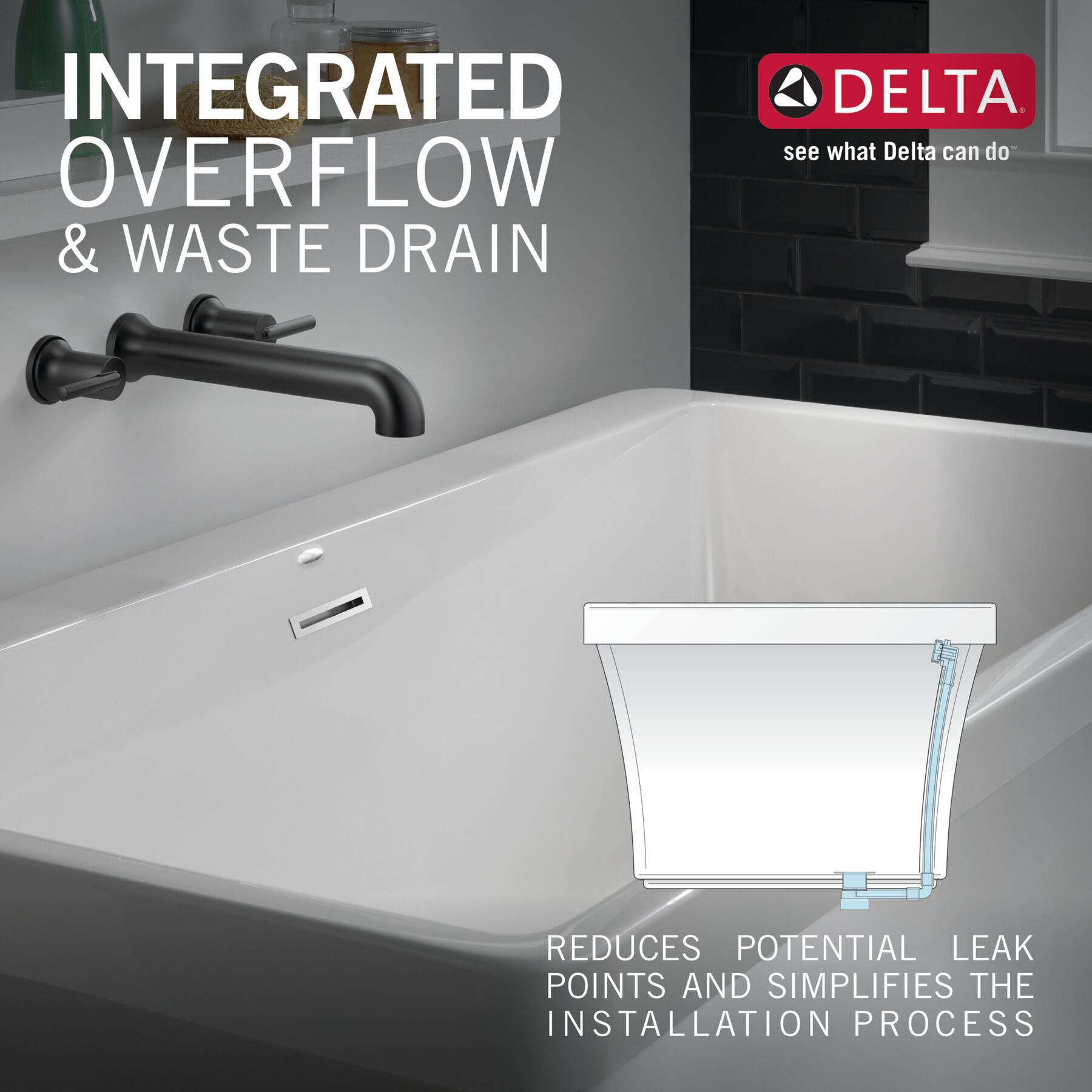 67'' x 36'' Freestanding Tub with Integrated Waste and  Overflow