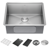 23&rdquo; Workstation Undermount&nbsp;Single Bowl&nbsp;16 Gauge Stainless Steel&nbsp;Kitchen Sink&nbsp;with&nbsp;WorkFlow&trade; Ledge and Accessories