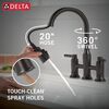 Two Handle Pull-Down Bridge Kitchen Faucet