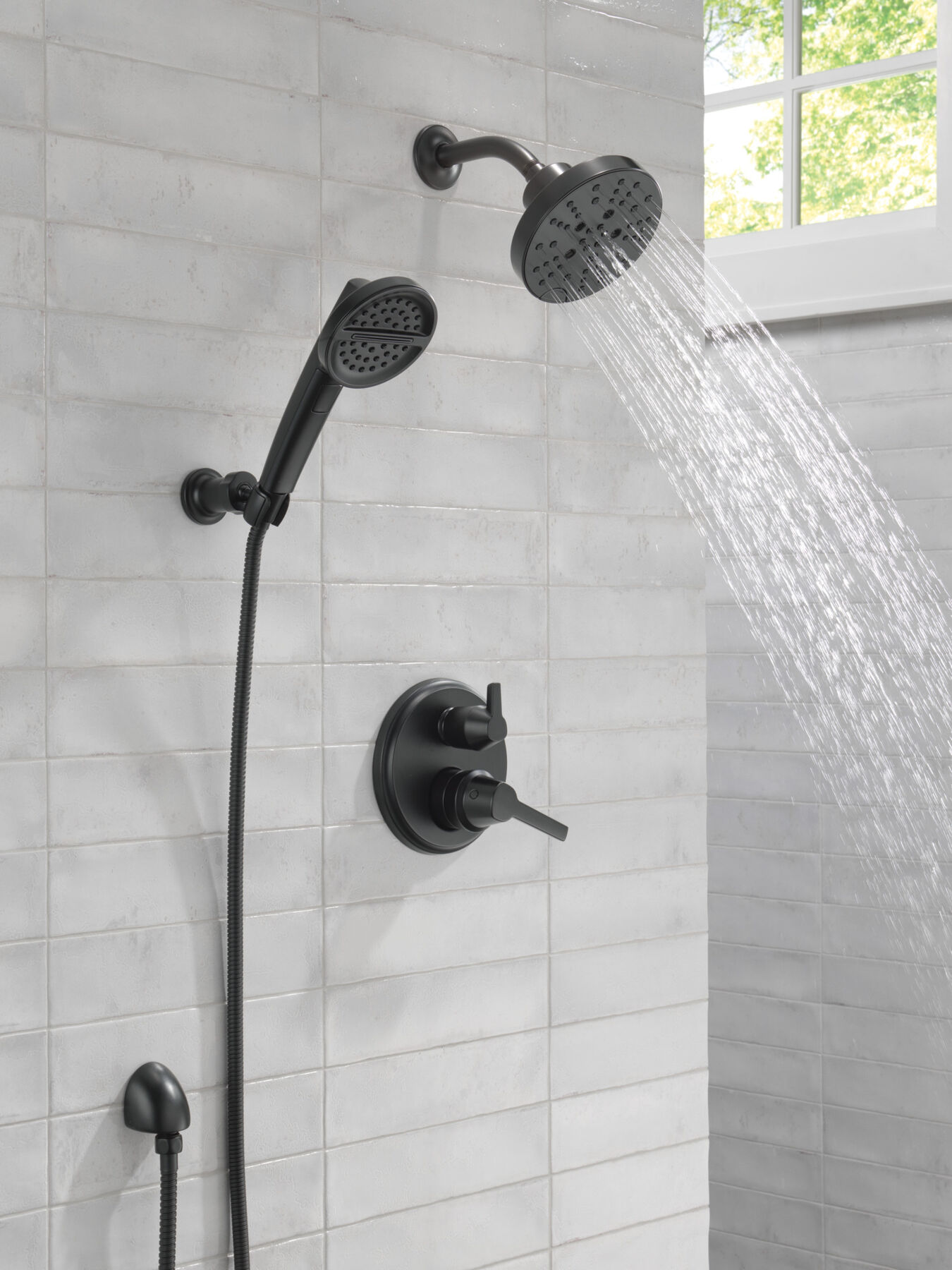 H2Okinetic&reg; 5-Setting Contemporary Raincan Shower Head