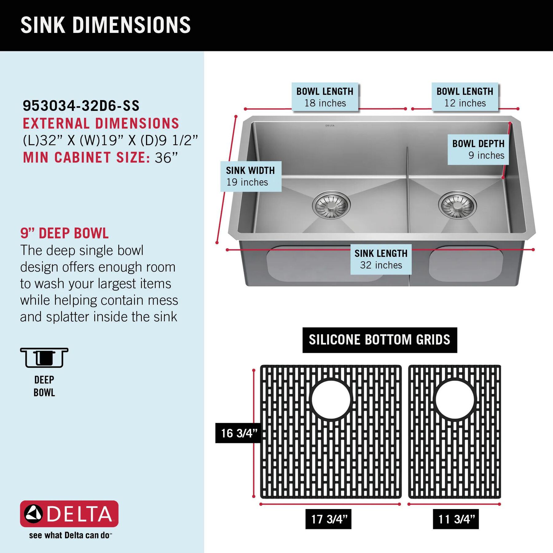 32&rdquo; Undermount Stainless Steel Double Bowl Kitchen Sink with Accessories