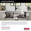 32&rdquo; Workstation Kitchen Sink Undermount&nbsp;16 Gauge&nbsp;Stainless Steel Single Bowl with&nbsp;WorkFlow&trade; Ledge and Accessories