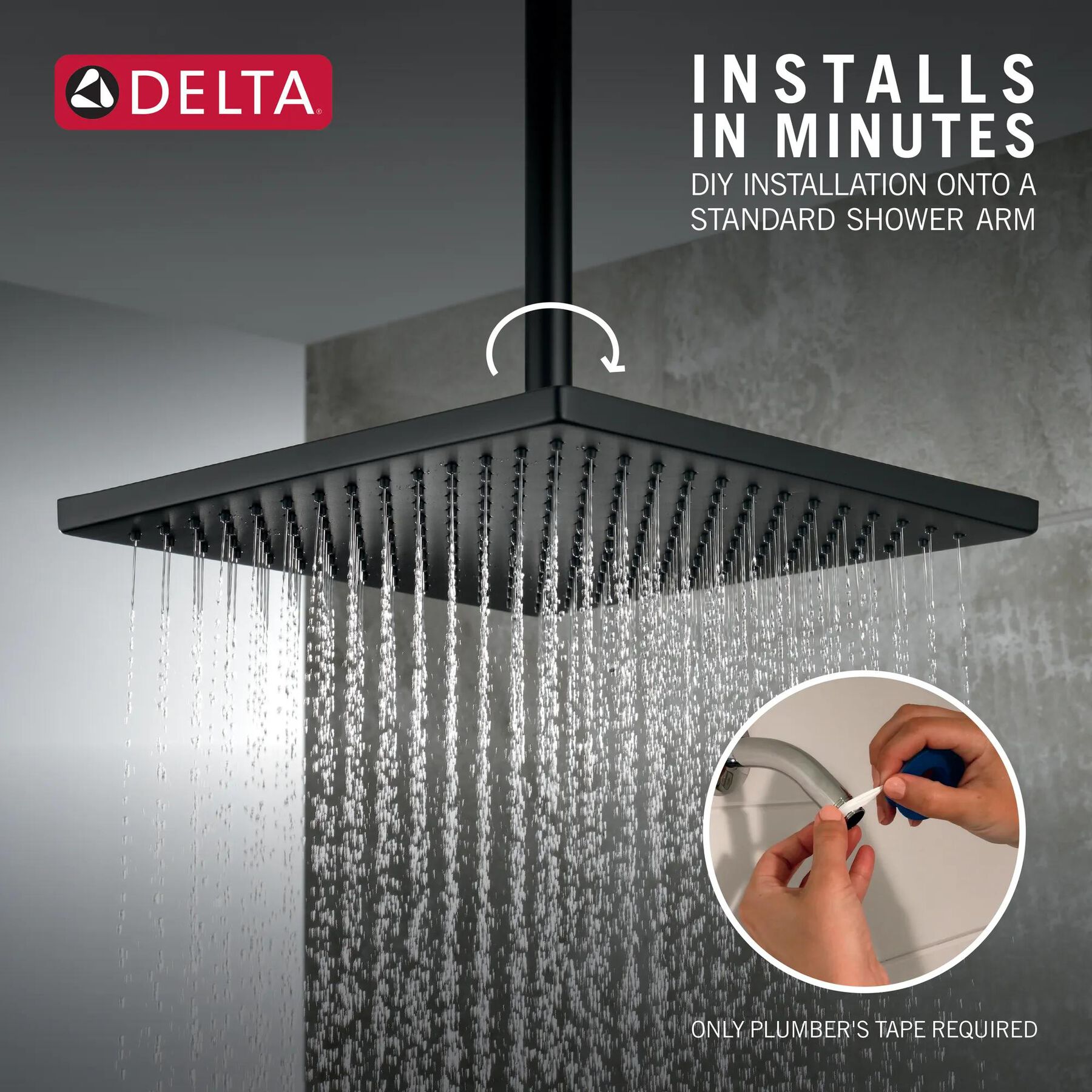 Single-Setting Metal Raincan Shower Head