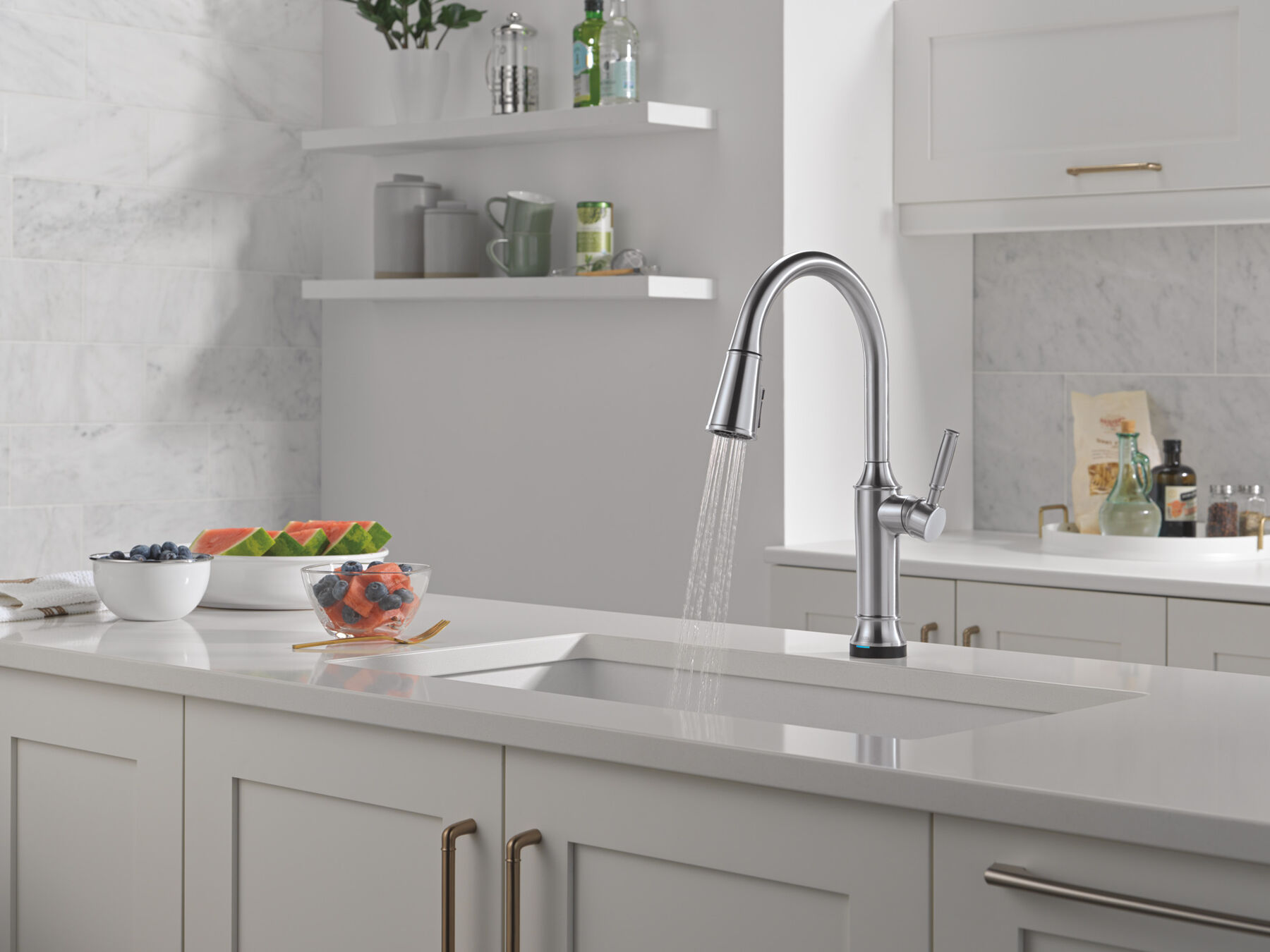 Pull-Down Kitchen Single Handle with Soap Dispenser Bundle